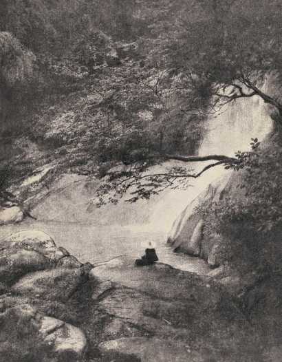 郎静山 1933年作 临流独坐